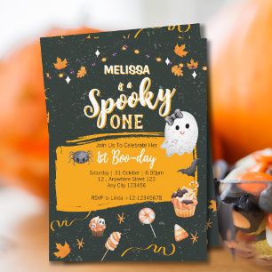 Invitación Famoso primer cumpleaños de un lindo boo de Hallow