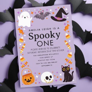 Invitación Famoso Un Niño De Halloween Primer Cumpleaños