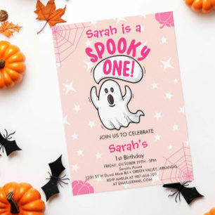 Invitación Famoso y gracioso Fantasma de Halloween Primer cum