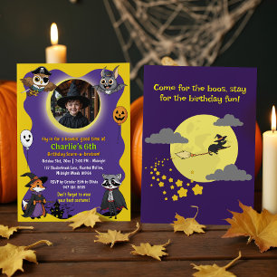 Invitación Famosos animales de Woodland en el cumpleaños de l