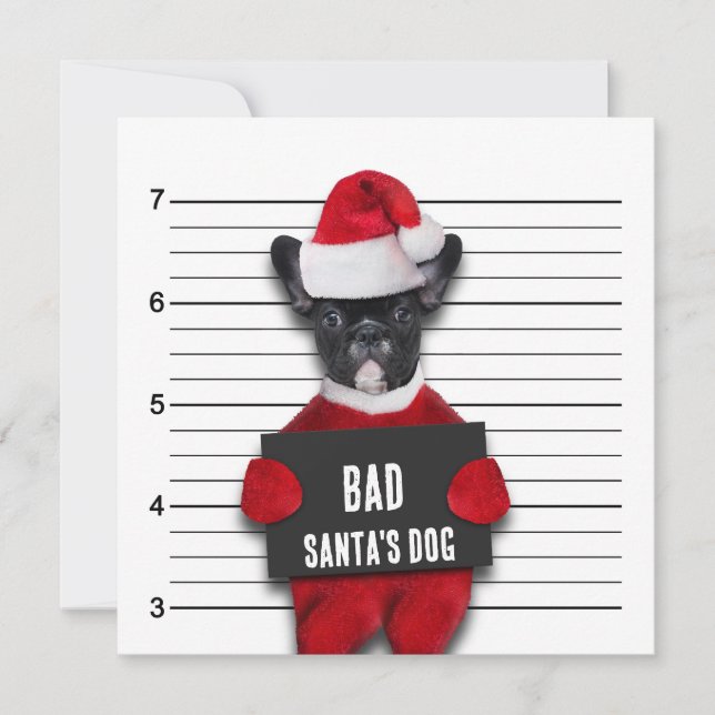 Invitación Famosos Navidades de perros de Bad Santa (Anverso)