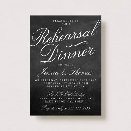 Invitación Fancy Chalkboard Boda Ensayo Cena