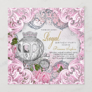 Invitación Fancy Fairytale Princesa Fiesta de Cumpleaños