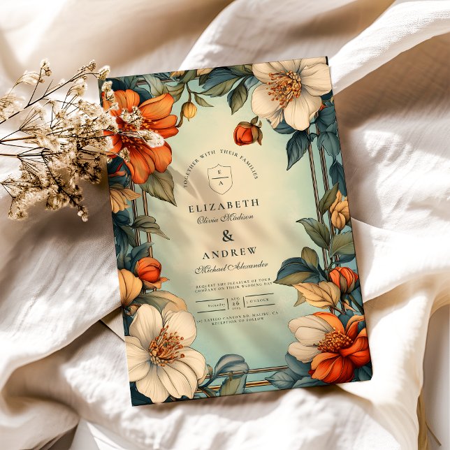Invitación Fancy Floral Boda Art Nouveau (Subido por el creador)