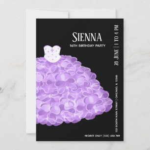 Invitación Fancy Glam Gown Vestidos