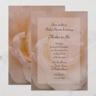 Invitación Fancy Pink Rose Baby Shower