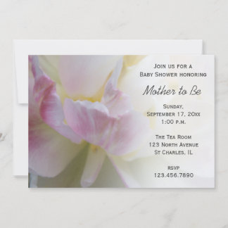 Invitación Fancy Pink Tulip Spring Baby Shower
