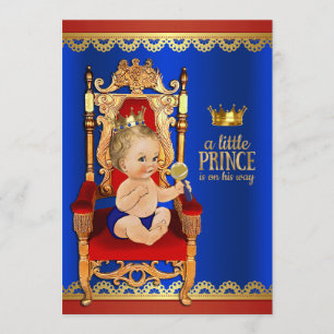 Invitación Fancy Prince Baby Shower