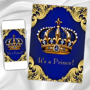 Invitación Fancy Prince Baby Shower Invitations