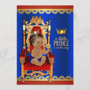 Invitación Fancy Royal Ethnic Prince Baby Shower