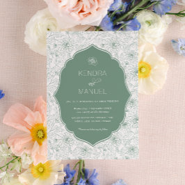 Invitación Fancy Sage Green Boda