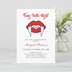 Invitación Fang-tastic Night Vampis Tema Bachelorette
