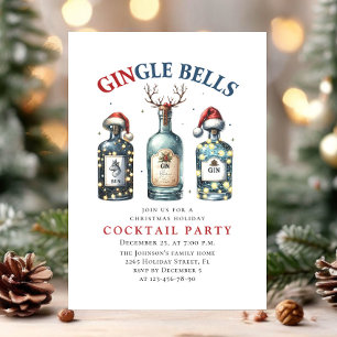 Invitación Fanny Hand Drawn Navidades Holiday Cocktail Fiesta