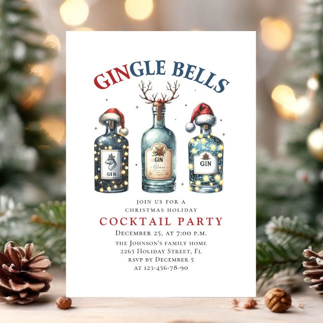 Invitación Fanny Hand Drawn Navidades Holiday Cocktail Fiesta (Subido por el creador)