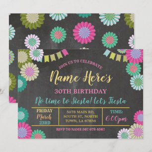 Invitación Fans mexicanos de Fiesta floral de cumpleaños con