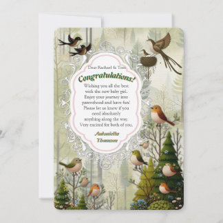 Invitación Fantasía Artística, Dibujos de Aves en Color
