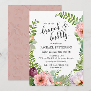 Invitación Fantasía Brunéi Floral y ducha bucal