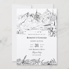 Invitación Fantasía Campaña de juego de rol en el paisaje