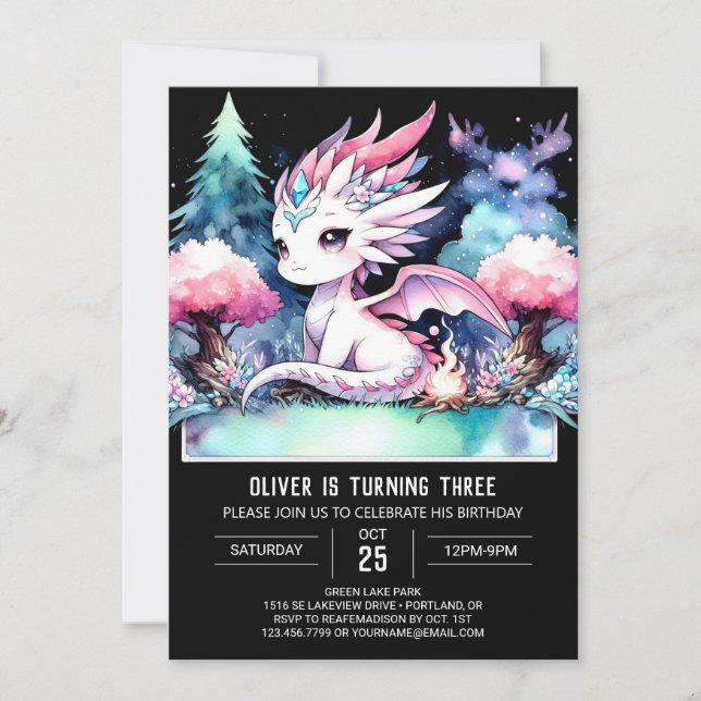 Invitación Fantasía caprichosa Cumpleaños (Anverso)