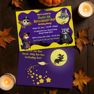Invitación Fantasía de animales silvestres en el cumpleaños d