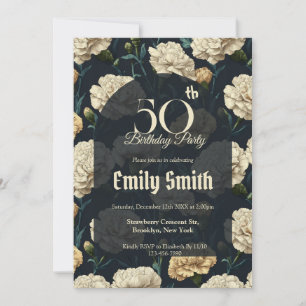 Invitación Fantasía de clavel personalizado Cumpleaños 1