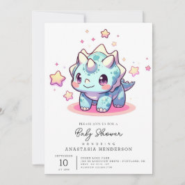 Invitación Fantasía Dinosaurios Modernos Baby Shower