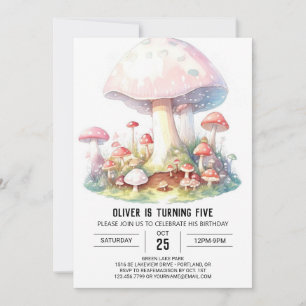 Invitación Fantasía en hongos encantados Cumpleaños