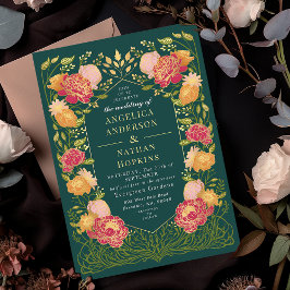 Invitación Fantasía Encantada Boda de Jardín Floral