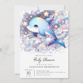 Invitación Fantasía encantada Dolphin Baby Shower