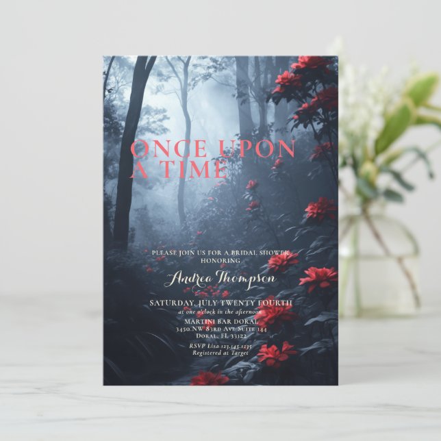 Invitación Fantasía encantada ducha de novia (Anverso de pie)