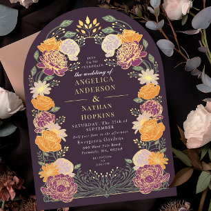 Invitación Fantasía Encantada Floral Jardín Arco de Boda