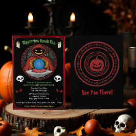 Invitación Fantasía Gótica Halloween de la Fantasía de Fortun