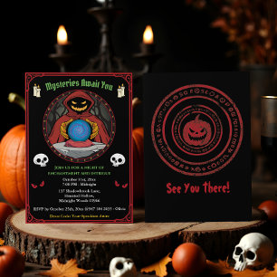 Invitación Fantasía Gótica Halloween de la Fantasía de Fortun