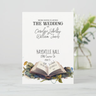 Invitación Fantasía Libro Fairytale Whimsical Magnífico Único