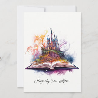 Invitación Fantasía Libro Fairytale Whimsical Magnífico Único