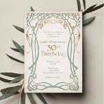 Invitación Fantasía medieval 30 cumpleaños<br><div class="desc">Estas invitaciones están aquí en asuntos de fiesta. Las piezas coordinadoras de esta fantástica suite invitaciones para cumpleaños cuentan con árboles elegantes de estilo celta o elvish, detalles falsos de Relieve metalizado y texto celta en pergamino. Perfecto para su gran fantasía boda o cumpleaños de jugador rpg. ¡Solicite sus invitaciones...</div>