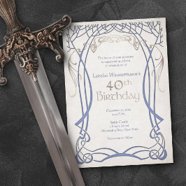 Invitación Fantasía medieval 40º cumpleaños