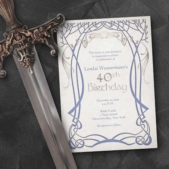 Invitación Fantasía medieval 40º cumpleaños (Subido por el creador)