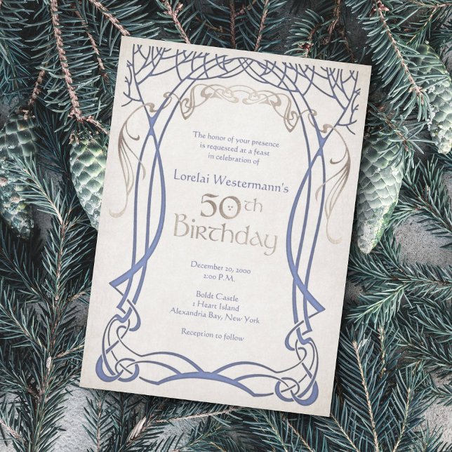 Invitación Fantasía medieval 50º cumpleaños (Subido por el creador)