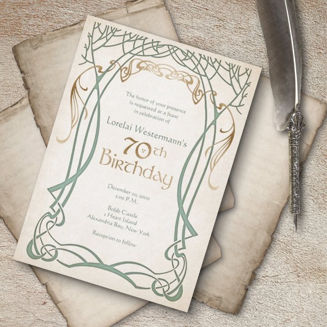 Invitación Fantasía medieval 70º cumpleaños (Subido por el creador)