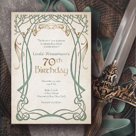 Invitación Fantasia Medieval Cumpleaños 70