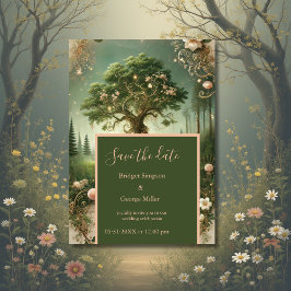 Invitación Fantasía mística medieval grabando Save the Date