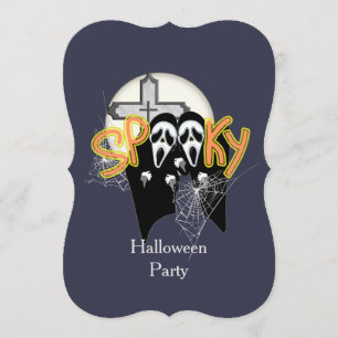 Invitación Fantasía por gritos de fantasma frente a Halloween