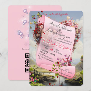 Invitación Fantasías Reinos de Escenario Mágico