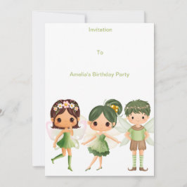Invitación Fantasías verdes Infatuación de cumpleaños