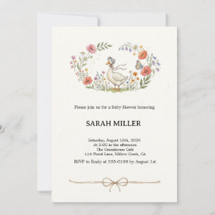 Invitación Fantasioso Baby Shower de Flores Silvestres de Mam