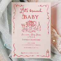 Fantasioso Garabato Vamos a Brunch Baby Shower