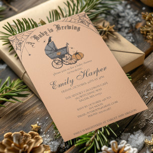 Invitación Fantasma bebé está elaborando Baby Shower gótico