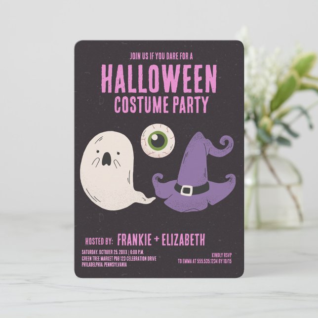 Invitación Fantasma Con Fiesta De Disfraces De Halloween De B (Subido por el creador)
