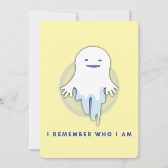 Invitación Fantasma Cuidadosa - Recuerdo Quién Soy (Anverso)